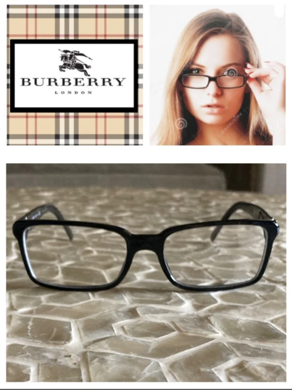 Burberry BE 2086 3001 Rectangular eyeglasses in Black